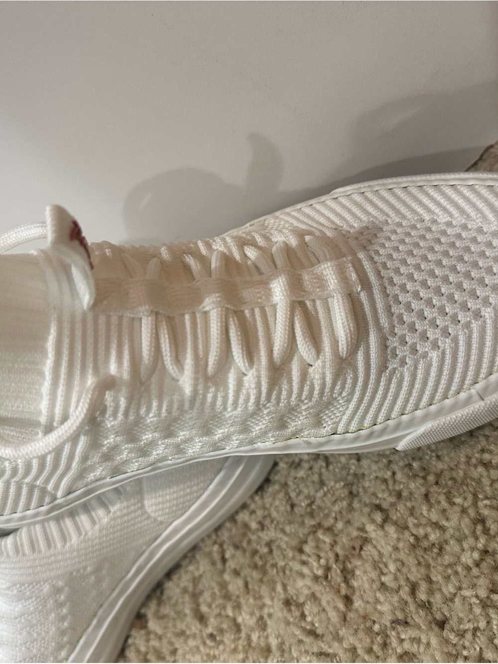 Blowfish Malibu White Knit High Top Slip On Sneakers Women’s Size 8 Casual - Picture 2 of 7